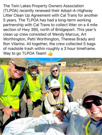 TLPOA Adopt-a-Highway cleanup day 09/05/26