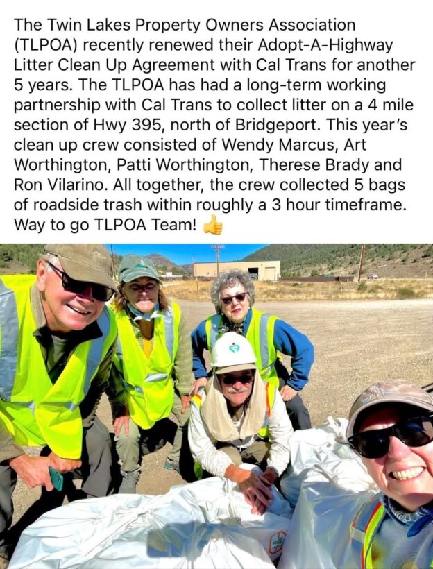 TLPOA Adopt-a-Highway cleanup day 09/05/26
